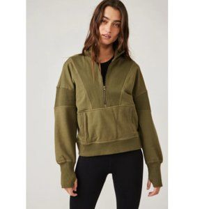 Free People Adeline Pullover in Seagrass Green NEW XS